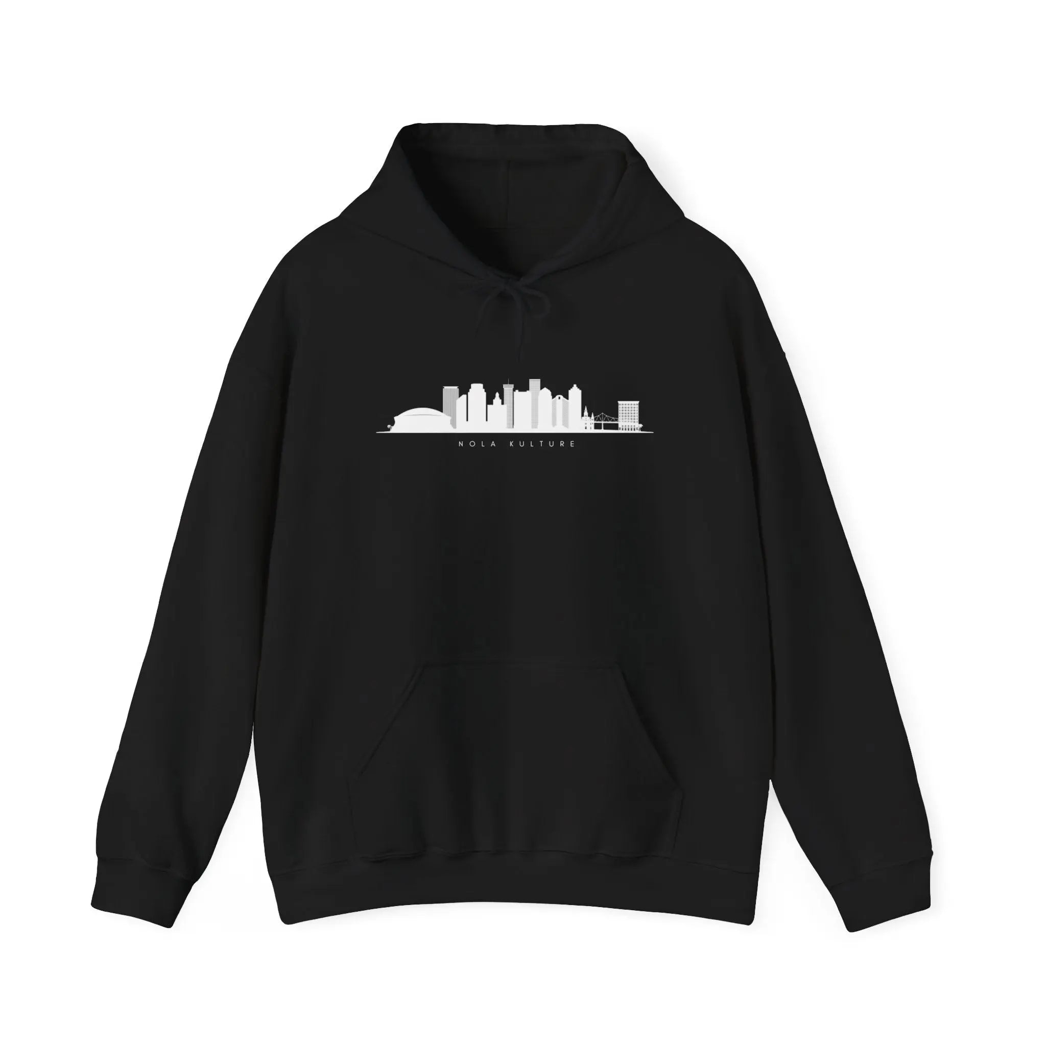 Crescent City Skyline White Hoodie Printify