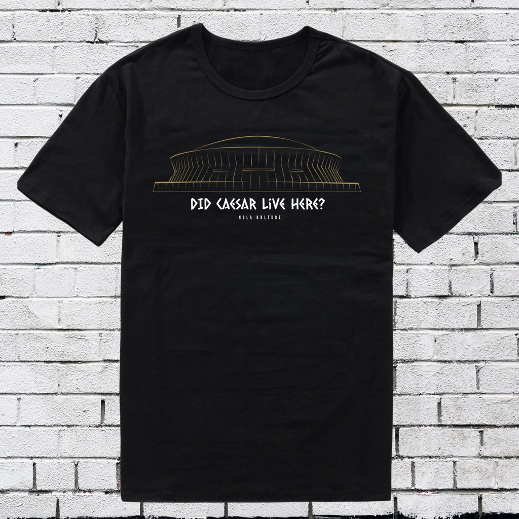 “Did Caesar Live Here?” Superdome T-Shirt Printify