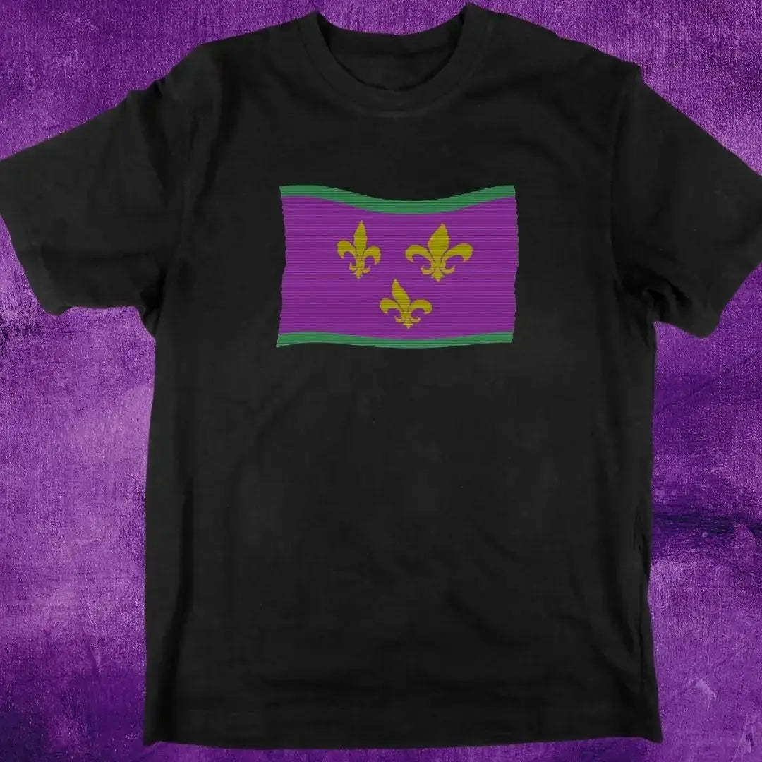 Mardi Gras New Orleans Flag T-Shirt Printify