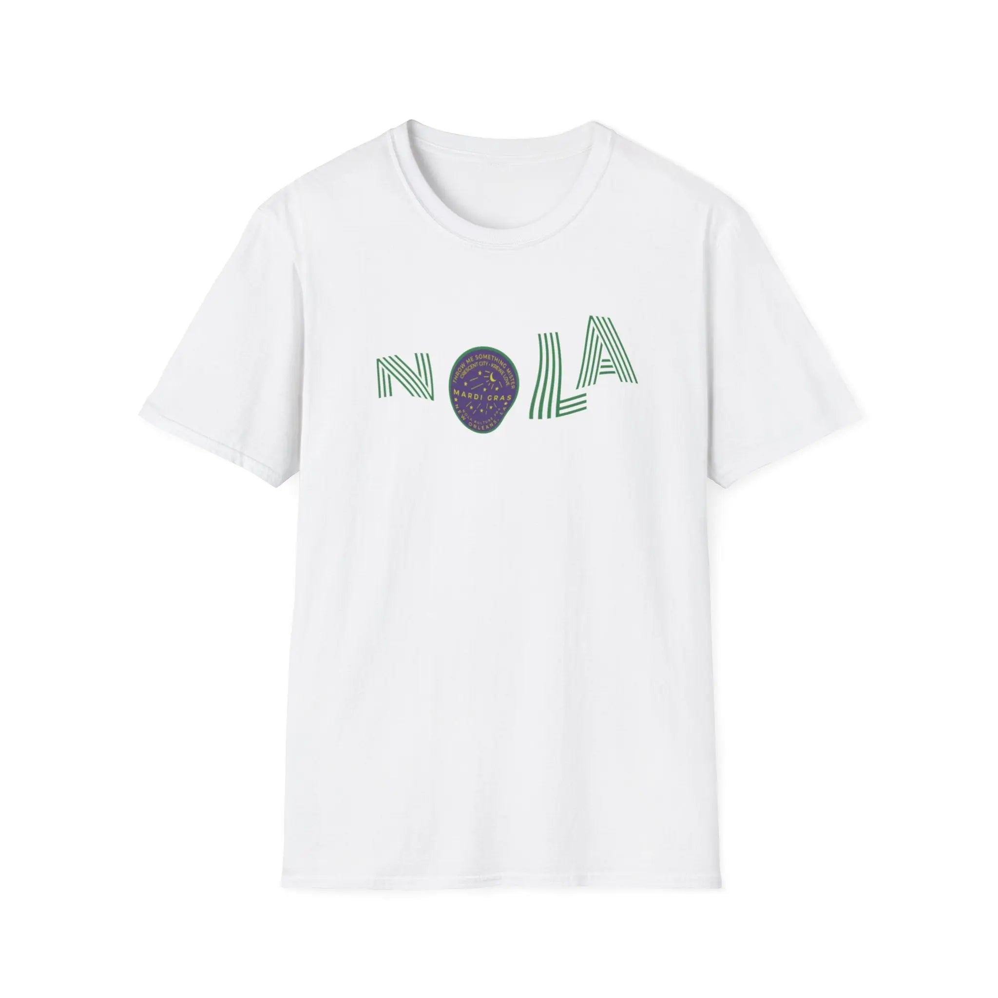 Mardi Gras Nola Warped T-Shirt Printify