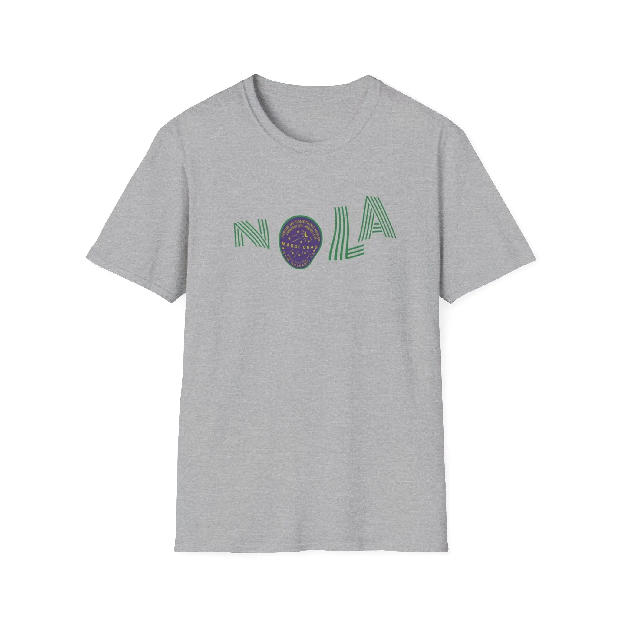 Mardi Gras Nola Warped T-Shirt Printify