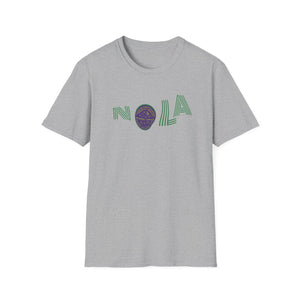 Mardi Gras Nola Warped T-Shirt Printify