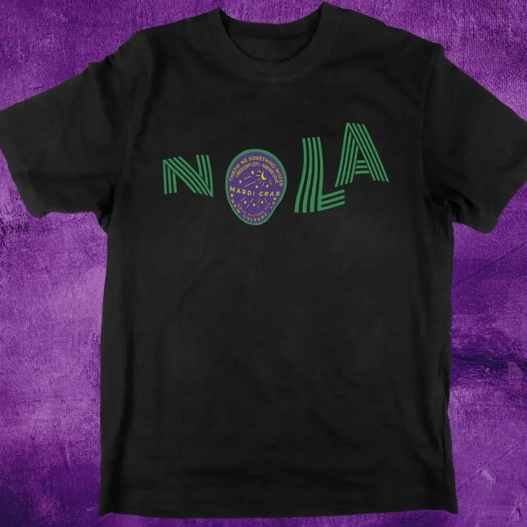 Mardi Gras Nola Warped T-Shirt Printify