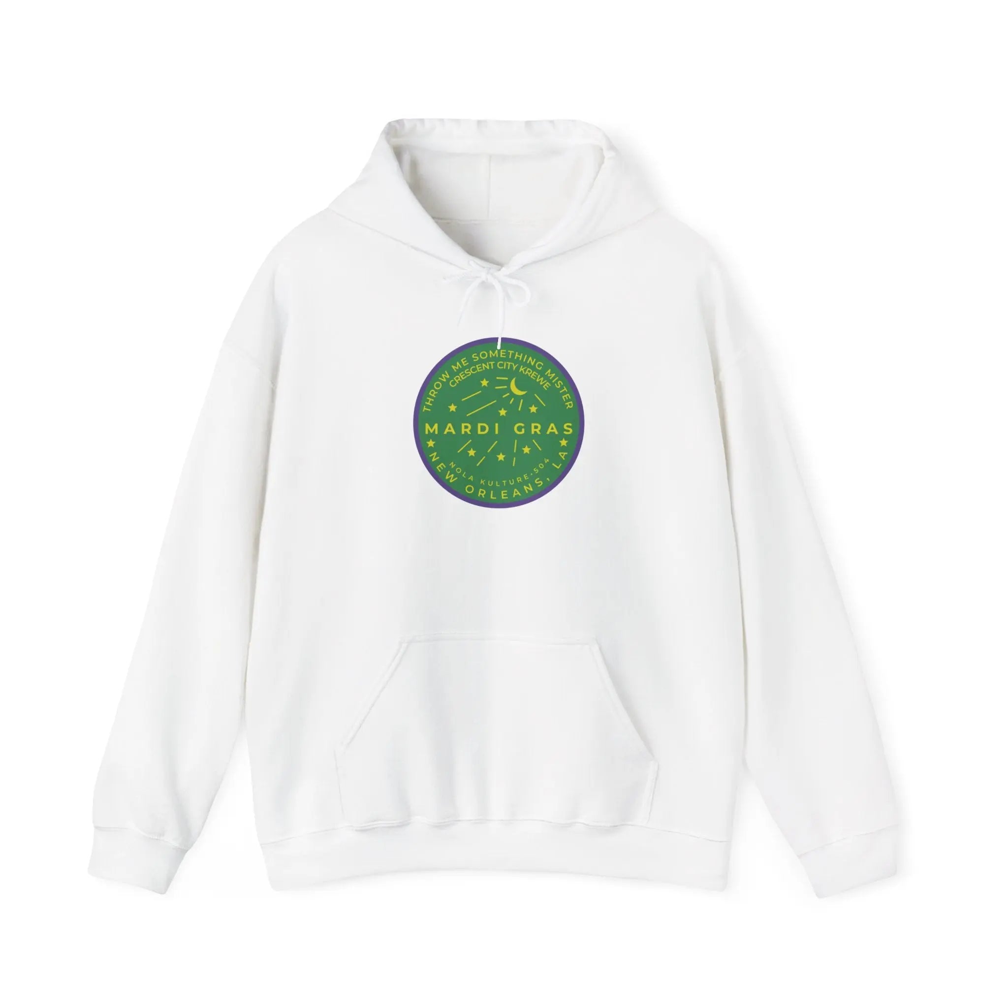 Mardi Gras Watermeter Green Hoodie Printify