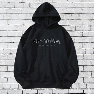 New Orleans Skyline White Hoodie Printify