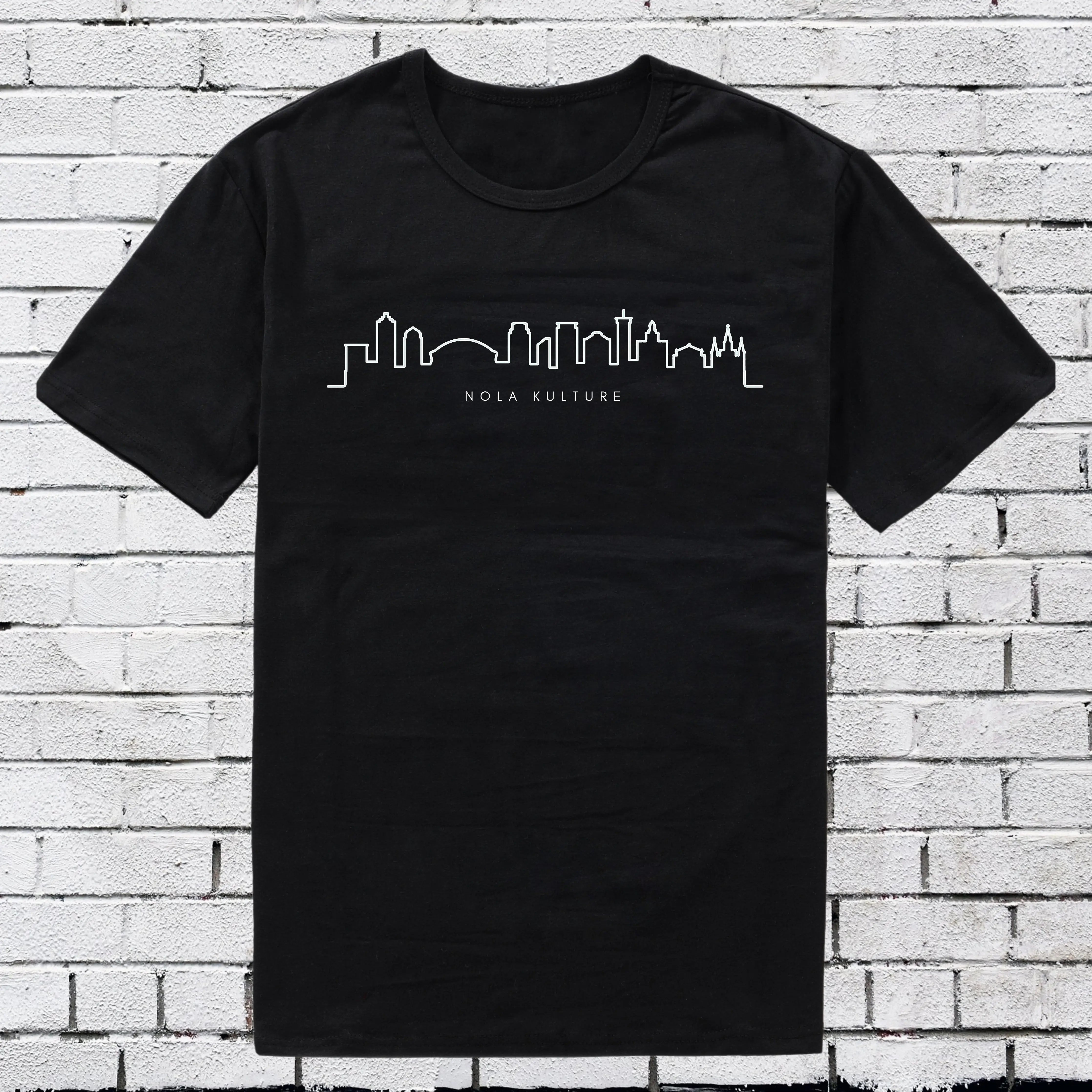 New Orleans Skyline White T-Shirt Printify