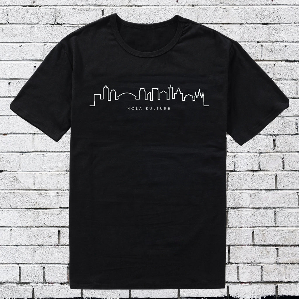 New Orleans Skyline White T-Shirt Printify