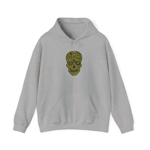 New Orleans Sugar Skull Gold Hoodie Printify