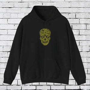 New Orleans Sugar Skull Gold Hoodie Printify