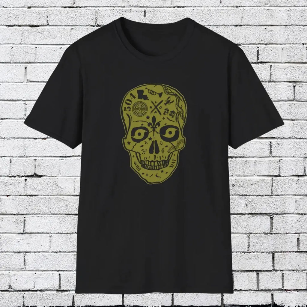 New Orleans Sugar Skull T-Shirt Printify
